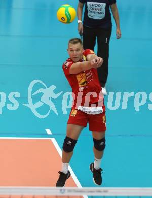 Volleyball. CEV Champions League Volley 2021 - Men First Round. SK Zadruga Aich/Dob gegen Dinamo Moscow.  Manuel Steiner (Aich/Dob). Bleiburg, am 29.9.2020.
Foto: Kuess
www.qspictures.net
---
pressefotos, pressefotografie, kuess, qs, qspictures, sport, bild, bilder, bilddatenbank