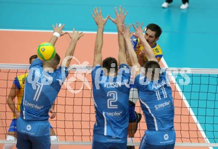 Volleyball. CEV Champions League Volley 2021 - Men First Round. SK Zadruga Aich/Dob gegen Dinamo Moscow.  Maximilian Landfahrer (Aich/Dob). Bleiburg, am 29.9.2020.
Foto: Kuess
www.qspictures.net
---
pressefotos, pressefotografie, kuess, qs, qspictures, sport, bild, bilder, bilddatenbank