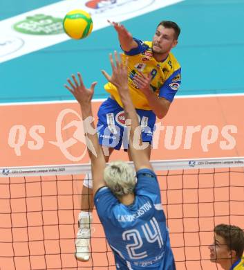 Volleyball. CEV Champions League Volley 2021 - Men First Round. SK Zadruga Aich/Dob gegen Dinamo Moscow.  Konrad Dariusz Formela (Aich/Dob). Bleiburg, am 29.9.2020.
Foto: Kuess
www.qspictures.net
---
pressefotos, pressefotografie, kuess, qs, qspictures, sport, bild, bilder, bilddatenbank