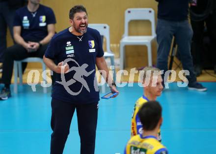 Volleyball. CEV Champions League Volley 2021 - Men First Round. SK Zadruga Aich/Dob gegen Dinamo Moscow.  Trainer Matjaz Hafner (Aich/Dob). Bleiburg, am 29.9.2020.
Foto: Kuess
www.qspictures.net
---
pressefotos, pressefotografie, kuess, qs, qspictures, sport, bild, bilder, bilddatenbank