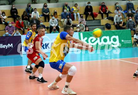 Volleyball. CEV Champions League Volley 2021 - Men First Round. SK Zadruga Aich/Dob gegen Dinamo Moscow. Konrad Dariusz Formela  (Aich/Dob). Bleiburg, am 29.9.2020.
Foto: Kuess
www.qspictures.net
---
pressefotos, pressefotografie, kuess, qs, qspictures, sport, bild, bilder, bilddatenbank
