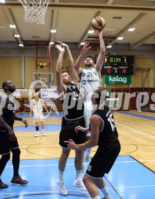 Basketball Zweite Liga 2020/2021. Grunddurchgang 2. Runde. KOS Celovec gegen RAIDERS Tirol. Marin Sliskovic (KOS Celovec), Bogdan Rakic (Tirol). Klagenfurt, am 3.10.2020.
Foto: Kuess
www.qspictures.net

---
pressefotos, pressefotografie, kuess, qs, qspictures, sport, bild, bilder, bilddatenbank