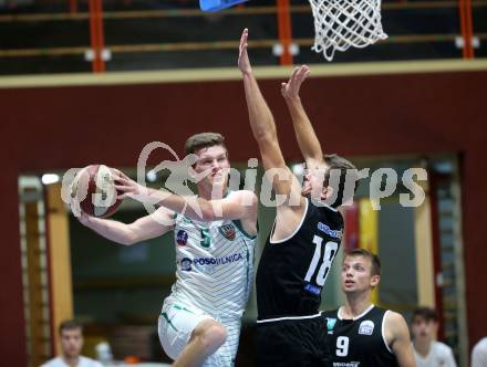 Basketball Zweite Liga 2020/2021. Grunddurchgang 2. Runde. KOS Celovec gegen RAIDERS Tirol. Andi Smrtnik (KOS Celovec), Bogdan Rakic (Tirol). Klagenfurt, am 3.10.2020.
Foto: Kuess
www.qspictures.net

---
pressefotos, pressefotografie, kuess, qs, qspictures, sport, bild, bilder, bilddatenbank