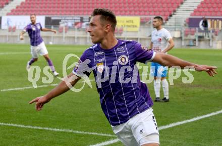 Fussball 2. Liga. SK Austria Klagenfurt gegen FAC Wien. Torjubel Oliver Markoutz (Klagenfurt). Klagenfurt, am 4.10.2020.
Foto: Kuess
www.qspictures.net
---
pressefotos, pressefotografie, kuess, qs, qspictures, sport, bild, bilder, bilddatenbank