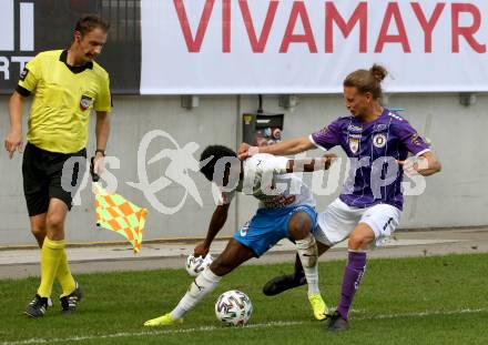 Fussball 2. Liga. SK Austria Klagenfurt gegen FAC Wien. Patrick Greil, (Klagenfurt), Flavio Dos Santos Dias (Wien). Klagenfurt, am 4.10.2020.
Foto: Kuess
www.qspictures.net
---
pressefotos, pressefotografie, kuess, qs, qspictures, sport, bild, bilder, bilddatenbank