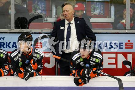 EBEL. Eishockey Bundesliga. KAC gegen	Moser Medical Graz99ers. Trainer Doug Mason (Graz). Klagenfurt, am 4.10.2020.
Foto: Kuess
www.qspictures.net

---
pressefotos, pressefotografie, kuess, qs, qspictures, sport, bild, bilder, bilddatenbank