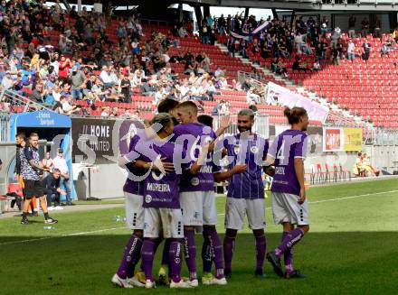 Fussball 2. Liga. SK Austria Klagenfurt gegen FAC Wien. Torjubel  (Klagenfurt). Klagenfurt, am 4.10.2020.
Foto: Kuess
www.qspictures.net
---
pressefotos, pressefotografie, kuess, qs, qspictures, sport, bild, bilder, bilddatenbank