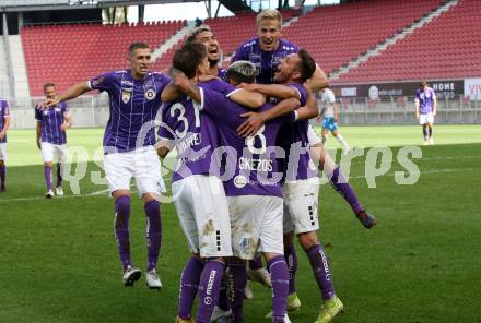 Fussball 2. Liga. SK Austria Klagenfurt gegen FAC Wien. Torjubel Kosmas Gkezos, Markus Pink, Thorsten Mahrer, Maximiliano Romero Moreira, Oliver Markoutz, Ivan Saravanja, Christopher Cvetko (Klagenfurt). Klagenfurt, am 4.10.2020.
Foto: Kuess
www.qspictures.net
---
pressefotos, pressefotografie, kuess, qs, qspictures, sport, bild, bilder, bilddatenbank