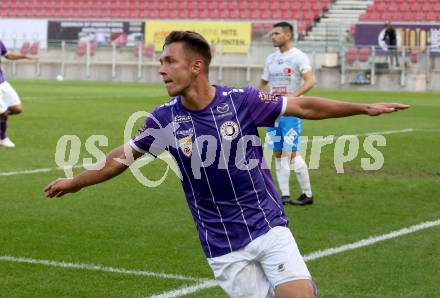Fussball 2. Liga. SK Austria Klagenfurt gegen FAC Wien. Torjubel Oliver Markoutz (Klagenfurt). Klagenfurt, am 4.10.2020.
Foto: Kuess
www.qspictures.net
---
pressefotos, pressefotografie, kuess, qs, qspictures, sport, bild, bilder, bilddatenbank
