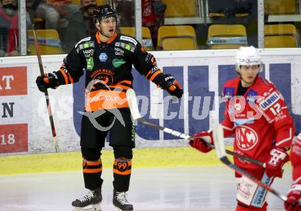 EBEL. Eishockey Bundesliga. KAC gegen	Moser Medical Graz99ers. Torjubel Samuel Hunter Fejes (Graz). Klagenfurt, am 4.10.2020.
Foto: Kuess
www.qspictures.net

---
pressefotos, pressefotografie, kuess, qs, qspictures, sport, bild, bilder, bilddatenbank