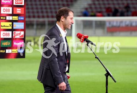 Fussball Laenderspiel. Oesterreich gegen Griechenland. Trainer Franco Foda  (Oesterreich). Klagenfurt Woerthersee Stadion, am 7.10.2020.
Foto: Kuess
www.qspictures.net
---
pressefotos, pressefotografie, kuess, qs, qspictures, sport, bild, bilder, bilddatenbank