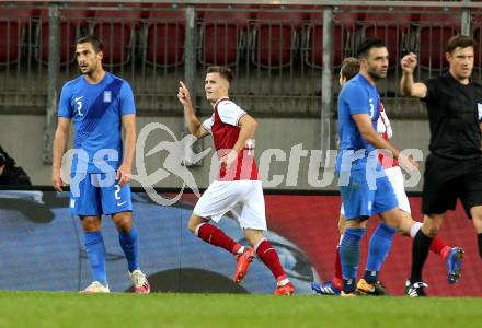 Fussball Laenderspiel. Oesterreich gegen Griechenland. Torjubel Christoph Baumgartner (Oesterreich). Klagenfurt Woerthersee Stadion, am 7.10.2020.
Foto: Kuess
www.qspictures.net
---
pressefotos, pressefotografie, kuess, qs, qspictures, sport, bild, bilder, bilddatenbank