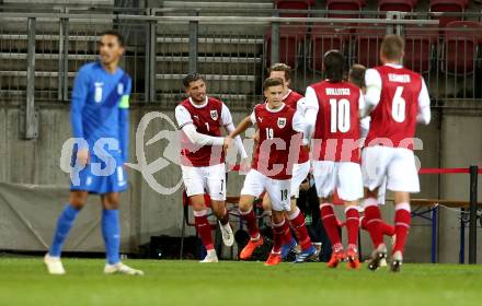 Fussball Laenderspiel. Oesterreich gegen Griechenland. Torjubel Adrian Grbic (Oesterreich). Klagenfurt Woerthersee Stadion, am 7.10.2020.
Foto: Kuess
www.qspictures.net
---
pressefotos, pressefotografie, kuess, qs, qspictures, sport, bild, bilder, bilddatenbank