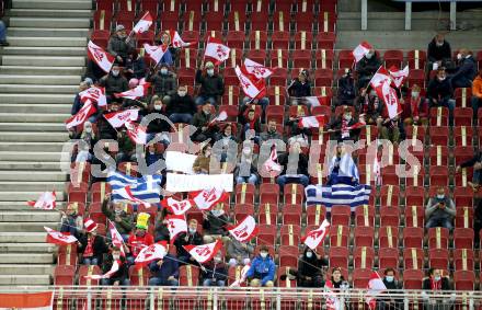 Fussball Laenderspiel. Oesterreich gegen Griechenland. Fans. Klagenfurt Woerthersee Stadion, am 7.10.2020.
Foto: Kuess
www.qspictures.net
---
pressefotos, pressefotografie, kuess, qs, qspictures, sport, bild, bilder, bilddatenbank