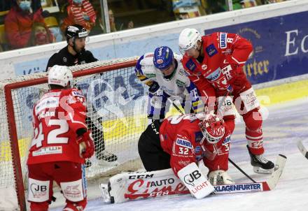 EBEL. Eishockey Bundesliga. KAC gegen	VSV. Madlener David, Petersen Nicholas Eric (KAC), Maxa Felix(VSV). Klagenfurt, am 9.10.2020.
Foto: Kuess
www.qspictures.net

---
pressefotos, pressefotografie, kuess, qs, qspictures, sport, bild, bilder, bilddatenbank