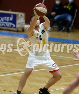 Basketball Zweite Liga 2020/2021. Grunddurchgang 3. Runde. Woerthersee Piraten gegen  RAIDERS Tirol. Jan-Arne Apschner (Piraten). Klagenfurt, am 10.10.2020.
Foto: Kuess
www.qspictures.net

---
pressefotos, pressefotografie, kuess, qs, qspictures, sport, bild, bilder, bilddatenbank