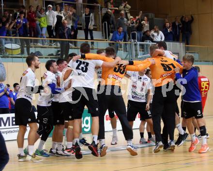 Handball. HLA. SC Kelag Ferlach gegen UHK Krems. Jubel (Ferlach). Ferlach, am 9.10.2020.
Foto: Kuess
---
pressefotos, pressefotografie, kuess, qs, qspictures, sport, bild, bilder, bilddatenbank