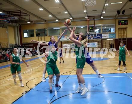Basketball Damen Superliga 2020/2021. Grunddurchgang 2. Runde.  KOS Celovec Damen gegen UBSC-DBBC Graz. Lena Weissenbrunner, Nikolina Sofric (KOS Celovec), Ajla Meskic, Amira Bajric (Graz). Klagenfurt, am 11.10.2020.
Foto: Kuess
www.qspictures.net

---
pressefotos, pressefotografie, kuess, qs, qspictures, sport, bild, bilder, bilddatenbank