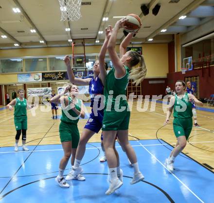 Basketball Damen Superliga 2020/2021. Grunddurchgang 2. Runde.  KOS Celovec Damen gegen UBSC-DBBC Graz. Nikolina Sofric (KOS Celovec),  Ajla Meskic (Graz). Klagenfurt, am 11.10.2020.
Foto: Kuess
www.qspictures.net

---
pressefotos, pressefotografie, kuess, qs, qspictures, sport, bild, bilder, bilddatenbank