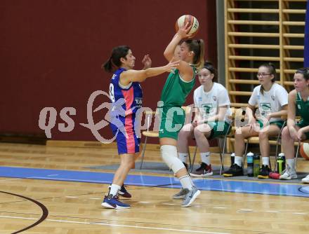 Basketball Damen Superliga 2020/2021. Grunddurchgang 2. Runde.  KOS Celovec Damen gegen UBSC-DBBC Graz. Tina More (KOS Celovec), Simone Kuzma (Graz). Klagenfurt, am 11.10.2020.
Foto: Kuess
www.qspictures.net

---
pressefotos, pressefotografie, kuess, qs, qspictures, sport, bild, bilder, bilddatenbank