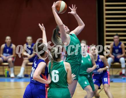Basketball Damen Superliga 2020/2021. Grunddurchgang 2. Runde.  KOS Celovec Damen gegen UBSC-DBBC Graz. Nikolina Sofric, Alina Seher (KOS Celovec), Ajla Meskic (Graz). Klagenfurt, am 11.10.2020.
Foto: Kuess
www.qspictures.net

---
pressefotos, pressefotografie, kuess, qs, qspictures, sport, bild, bilder, bilddatenbank