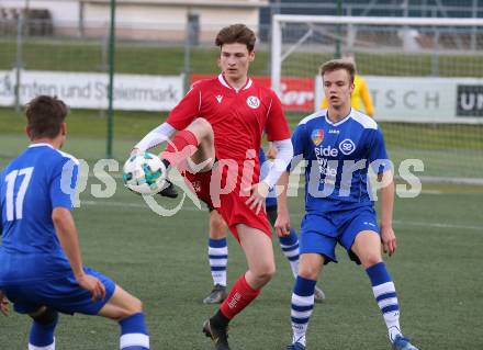 Fussball. 2. Klasse A. Spittal/Drau 1b gegen Ainet. Kristijan Jelic (Spittal),   Marcel Josef Widner (Ainet). Spittal, 10.10.2020.
Foto: Kuess
---
pressefotos, pressefotografie, kuess, qs, qspictures, sport, bild, bilder, bilddatenbank