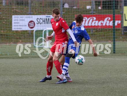 Fussball. 2. Klasse A. Spittal/Drau 1b gegen Ainet. Michael Oberwinkler  (Spittal),  Michael Andreas Ortner (Ainet). Spittal, 10.10.2020.
Foto: Kuess
---
pressefotos, pressefotografie, kuess, qs, qspictures, sport, bild, bilder, bilddatenbank