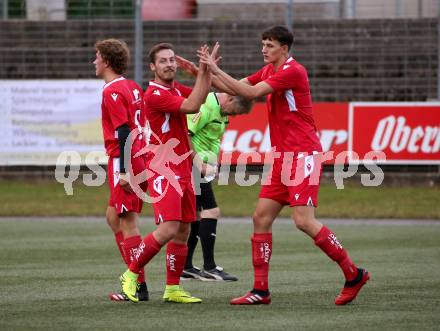 Fussball. 2. Klasse A. Spittal/Drau 1b gegen Ainet. Torjubel Emanuel Salcher  (Spittal). Spittal, 10.10.2020.
Foto: Kuess
---
pressefotos, pressefotografie, kuess, qs, qspictures, sport, bild, bilder, bilddatenbank
