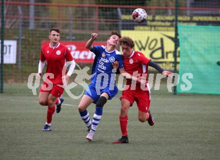Fussball. 2. Klasse A. Spittal/Drau 1b gegen Ainet.  Kai-Jonas Tscheru (Spittal),  Michael Andreas Ortner (Ainet). Spittal, 10.10.2020.
Foto: Kuess
---
pressefotos, pressefotografie, kuess, qs, qspictures, sport, bild, bilder, bilddatenbank