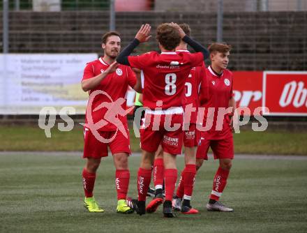Fussball. 2. Klasse A. Spittal/Drau 1b gegen Ainet. Torjubel Emanuel Salcher  (Spittal). Spittal, 10.10.2020.
Foto: Kuess
---
pressefotos, pressefotografie, kuess, qs, qspictures, sport, bild, bilder, bilddatenbank