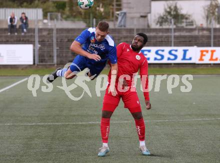 Fussball. 2. Klasse A. Spittal/Drau 1b gegen Ainet.  Rashidi Mohamed Udikaluka (Spittal), Sandro Patrick Putzhuber  (Ainet). Spittal, 10.10.2020.
Foto: Kuess
---
pressefotos, pressefotografie, kuess, qs, qspictures, sport, bild, bilder, bilddatenbank