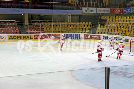 EBEL. Eishockey Bundesliga. KAC gegen	Dornbirn Bulldogs. Eishalle (KAC). Klagenfurt, am 9.11.2020.
Foto: Kuess
www.qspictures.net

---
pressefotos, pressefotografie, kuess, qs, qspictures, sport, bild, bilder, bilddatenbank