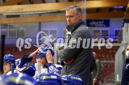 EBEL. Eishockey Bundesliga. VSV gegen Dornbirn Bulldogs.  Trainer Dan Zeman (VSV). Villach, am 10.11.2020.
Foto: Kuess
www.qspictures.net
---
pressefotos, pressefotografie, kuess, qs, qspictures, sport, bild, bilder, bilddatenbank