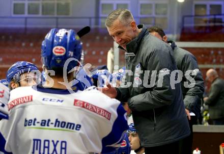 EBEL. Eishockey Bundesliga. VSV gegen Dornbirn Bulldogs. Trainer Dan Ceman  (VSV). Villach, am 10.11.2020.
Foto: Kuess
www.qspictures.net
---
pressefotos, pressefotografie, kuess, qs, qspictures, sport, bild, bilder, bilddatenbank