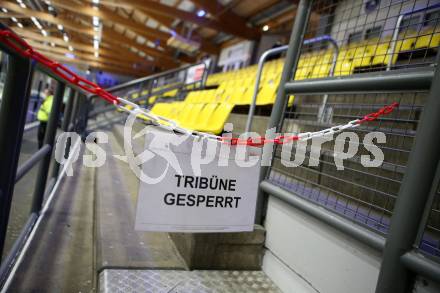 EBEL. Eishockey Bundesliga. VSV gegen Dornbirn Bulldogs.  Eishalle, Tribuene (VSV). Villach, am 10.11.2020.
Foto: Kuess
www.qspictures.net
---
pressefotos, pressefotografie, kuess, qs, qspictures, sport, bild, bilder, bilddatenbank