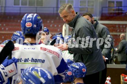 EBEL. Eishockey Bundesliga. VSV gegen Dornbirn Bulldogs. Trainer Dan Ceman  (VSV). Villach, am 10.11.2020.
Foto: Kuess
www.qspictures.net
---
pressefotos, pressefotografie, kuess, qs, qspictures, sport, bild, bilder, bilddatenbank