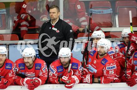 EBEL. Eishockey Bundesliga. KAC gegen	Hydro Fehervar AV 19. Co-Trainer Juha Vuori (KAC). Klagenfurt, am 12.11.2020.
Foto: Kuess
www.qspictures.net

---
pressefotos, pressefotografie, kuess, qs, qspictures, sport, bild, bilder, bilddatenbank