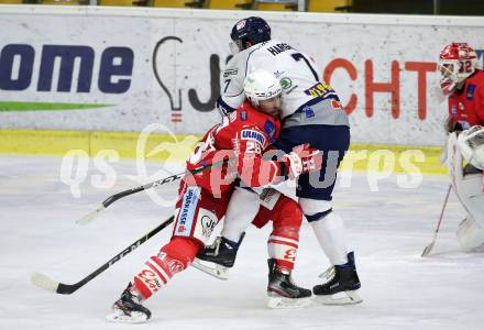 EBEL. Eishockey Bundesliga. KAC gegen	Hydro Fehervar AV 19. Martin Schumnig, (KAC), Colton Hargrove  (Alba Volan). Klagenfurt, am 12.11.2020.
Foto: Kuess
www.qspictures.net

---
pressefotos, pressefotografie, kuess, qs, qspictures, sport, bild, bilder, bilddatenbank