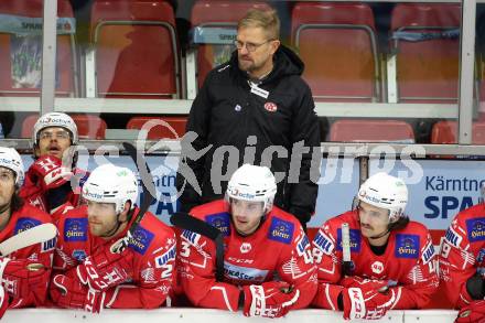 EBEL. Eishockey Bundesliga. KAC gegen	Hydro Fehervar AV 19. Trainer Petri Matikainen (KAC). Klagenfurt, am 12.11.2020.
Foto: Kuess
www.qspictures.net

---
pressefotos, pressefotografie, kuess, qs, qspictures, sport, bild, bilder, bilddatenbank