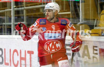 EBEL. Eishockey Bundesliga. KAC gegen	Hydro Fehervar AV 19.  Torjubel Thomas Vallant (KAC). Klagenfurt, am 12.11.2020.
Foto: Kuess
www.qspictures.net

---
pressefotos, pressefotografie, kuess, qs, qspictures, sport, bild, bilder, bilddatenbank