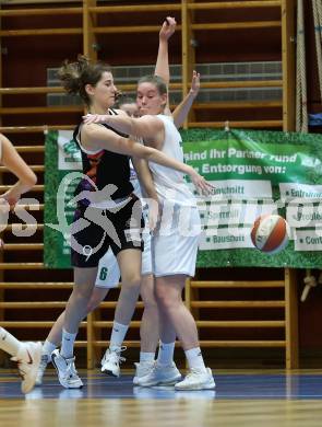Basketball Damen Superliga 2020/2021. Grunddurchgang 5. Runde.  KOS Celovec Damen gegen Vienna United PSV Capricorns. Nikolina Sofric, (KOS Celovec), Sonja Schuch (Vienna). Klagenfurt, am 14.11.2020.
Foto: Kuess
www.qspictures.net

---
pressefotos, pressefotografie, kuess, qs, qspictures, sport, bild, bilder, bilddatenbank