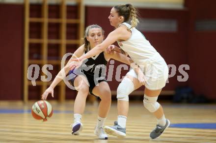 Basketball Damen Superliga 2020/2021. Grunddurchgang 5. Runde.  KOS Celovec Damen gegen Vienna United PSV Capricorns. Tina More, (KOS Celovec), Marie-Christine Loderer (Vienna). Klagenfurt, am 14.11.2020.
Foto: Kuess
www.qspictures.net

---
pressefotos, pressefotografie, kuess, qs, qspictures, sport, bild, bilder, bilddatenbank