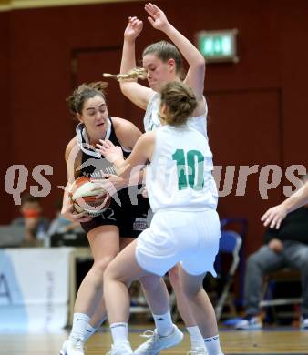 Basketball Damen Superliga 2020/2021. Grunddurchgang 5. Runde.  KOS Celovec Damen gegen Vienna United PSV Capricorns. Nikolina Sofric, Anna Kowatsch, (KOS Celovec), Sophia Keller (Vienna). Klagenfurt, am 14.11.2020.
Foto: Kuess
www.qspictures.net

---
pressefotos, pressefotografie, kuess, qs, qspictures, sport, bild, bilder, bilddatenbank