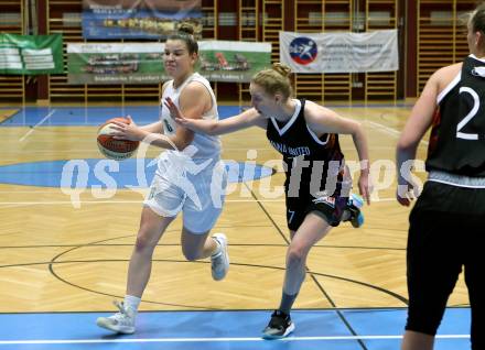 Basketball Damen Superliga 2020/2021. Grunddurchgang 5. Runde.  KOS Celovec Damen gegen Vienna United PSV Capricorns.  Alina Seher,  (KOS Celovec), Michelle Slunecko (Vienna). Klagenfurt, am 14.11.2020.
Foto: Kuess
www.qspictures.net

---
pressefotos, pressefotografie, kuess, qs, qspictures, sport, bild, bilder, bilddatenbank