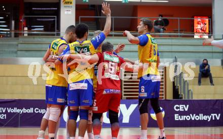Volleyball. CEV Cup. SK Zadruga Aich/Dob gegen VK Dukla Liberec (CZE).   Jubel (Aich/Dob). Bleiburg, am 18.11.2020.
Foto: Kuess
www.qspictures.net
---
pressefotos, pressefotografie, kuess, qs, qspictures, sport, bild, bilder, bilddatenbank