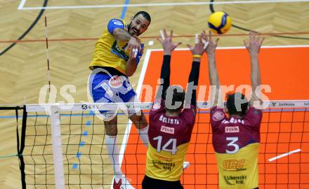 Volleyball. CEV Cup. SK Zadruga Aich/Dob gegen VK Dukla Liberec (CZE).   De Souza Maciel Daniel (Aich/Dob). Bleiburg, am 18.11.2020.
Foto: Kuess
www.qspictures.net
---
pressefotos, pressefotografie, kuess, qs, qspictures, sport, bild, bilder, bilddatenbank