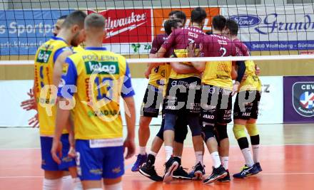 Volleyball. CEV Cup. SK Zadruga Aich/Dob gegen VK Dukla Liberec (CZE).   Jubel Liberec. Bleiburg, am 18.11.2020.
Foto: Kuess
www.qspictures.net
---
pressefotos, pressefotografie, kuess, qs, qspictures, sport, bild, bilder, bilddatenbank
