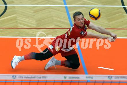 Volleyball. CEV Cup. SK Zadruga Aich/Dob gegen VK Dukla Liberec (CZE).   Manuel Steiner (Aich/Dob). Bleiburg, am 18.11.2020.
Foto: Kuess
www.qspictures.net
---
pressefotos, pressefotografie, kuess, qs, qspictures, sport, bild, bilder, bilddatenbank