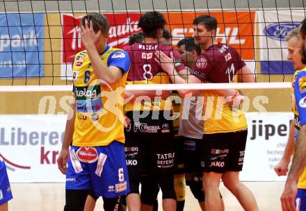 Volleyball. CEV Cup. SK Zadruga Aich/Dob gegen VK Dukla Liberec (CZE).   Jubel Liberec. Bleiburg, am 18.11.2020.
Foto: Kuess
www.qspictures.net
---
pressefotos, pressefotografie, kuess, qs, qspictures, sport, bild, bilder, bilddatenbank