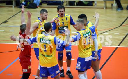 Volleyball. CEV Cup. SK Zadruga Aich/Dob gegen VK Dukla Liberec (CZE).   Jubel (Aich/Dob). Bleiburg, am 18.11.2020.
Foto: Kuess
www.qspictures.net
---
pressefotos, pressefotografie, kuess, qs, qspictures, sport, bild, bilder, bilddatenbank